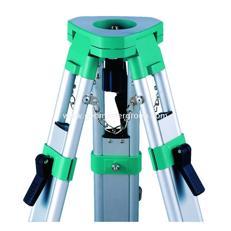 Tripé médio de serviço (cabeça plana, bloqueios duplos)