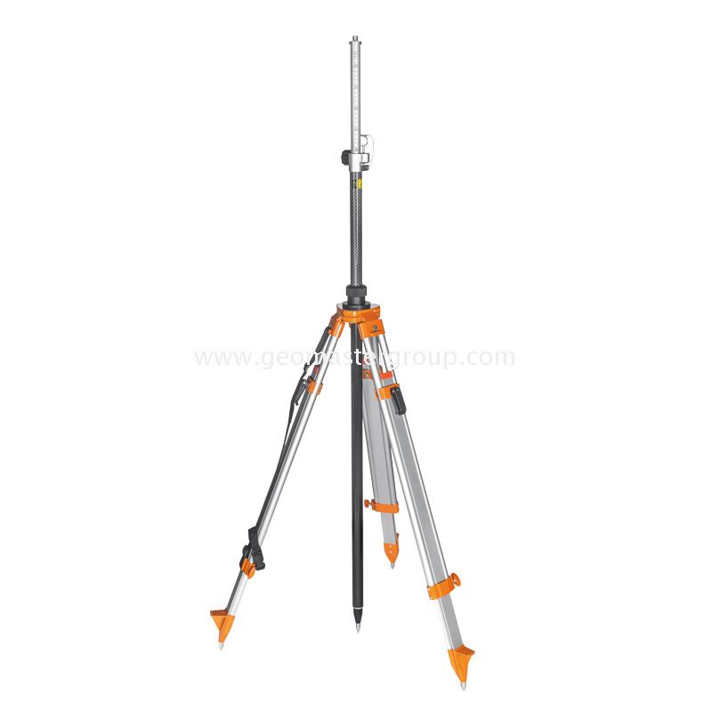 Pólo RTK de alumínio e carbono (2,5 m, PinLoc4) 