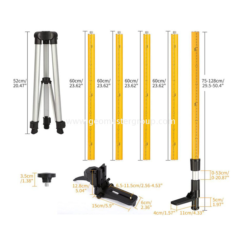 Tripé do pólo a laser (520-920mm)