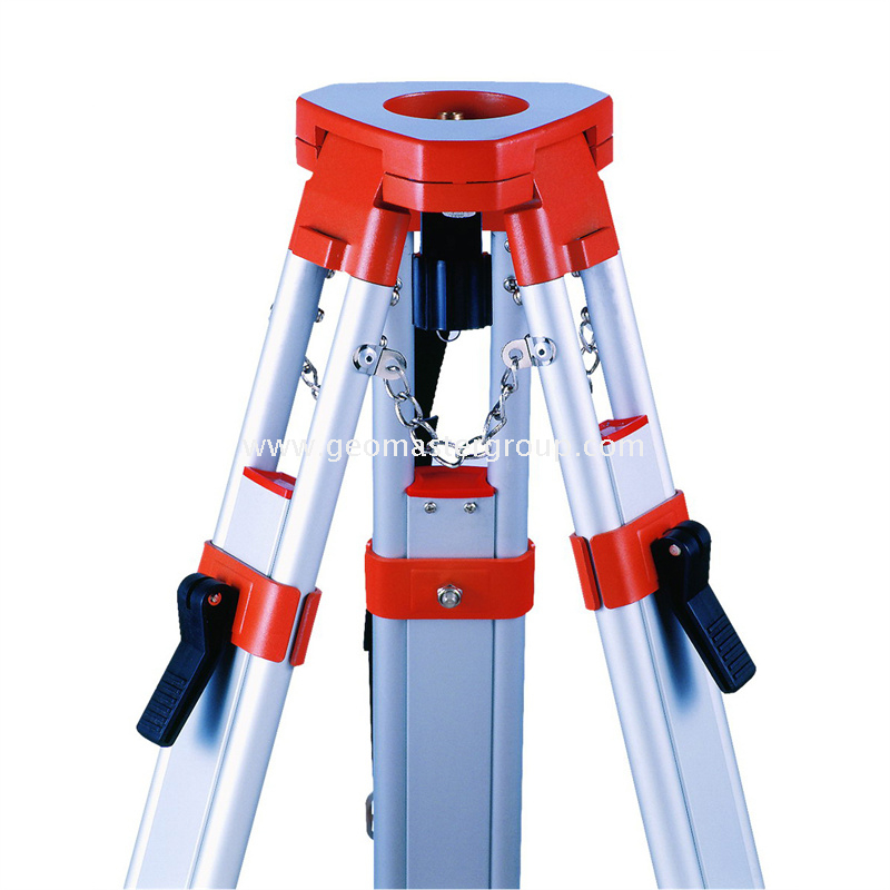 Tripé médio de serviço (cabeça plana, bloqueios duplos)