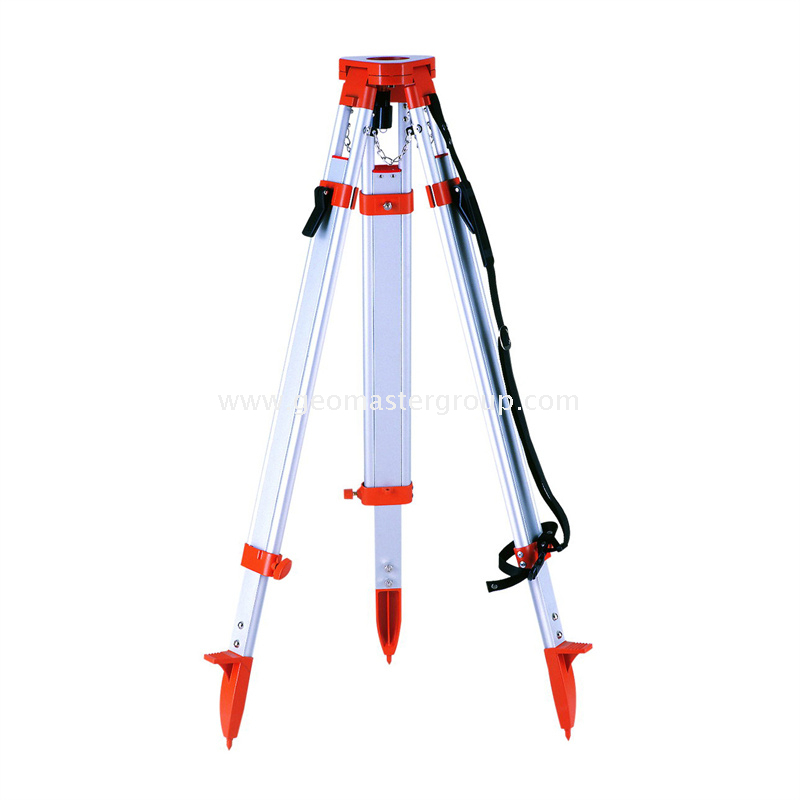 Tripé médio de serviço (cabeça plana, bloqueios duplos)