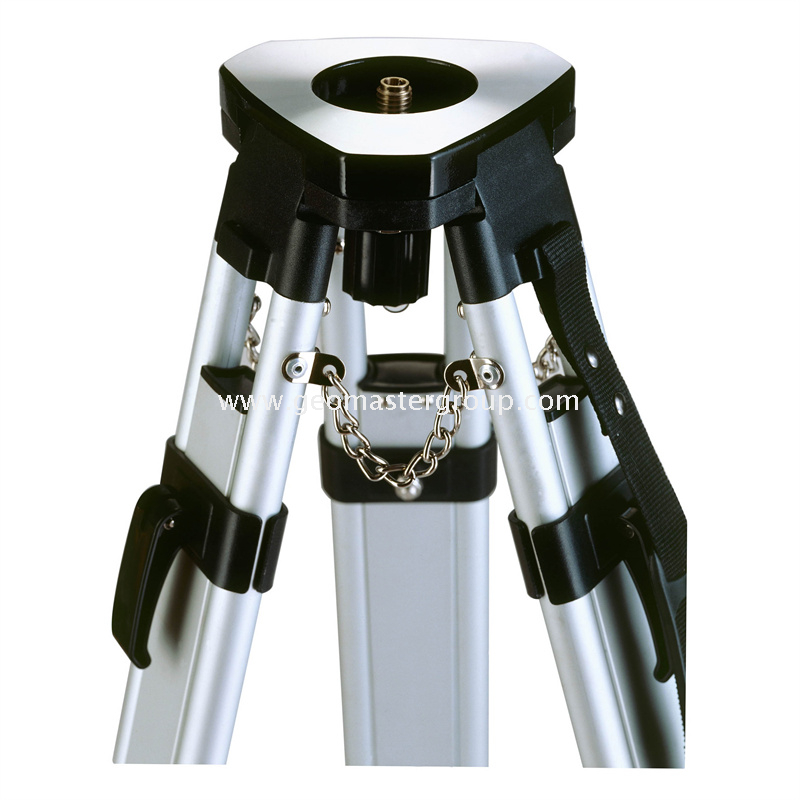 Tripé médio de serviço (cabeça plana, bloqueios duplos)