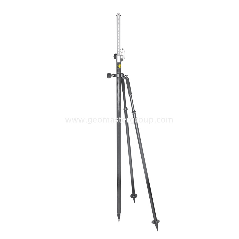 Pólo RTK de alumínio e carbono (2,5 m, PinLoc4) 